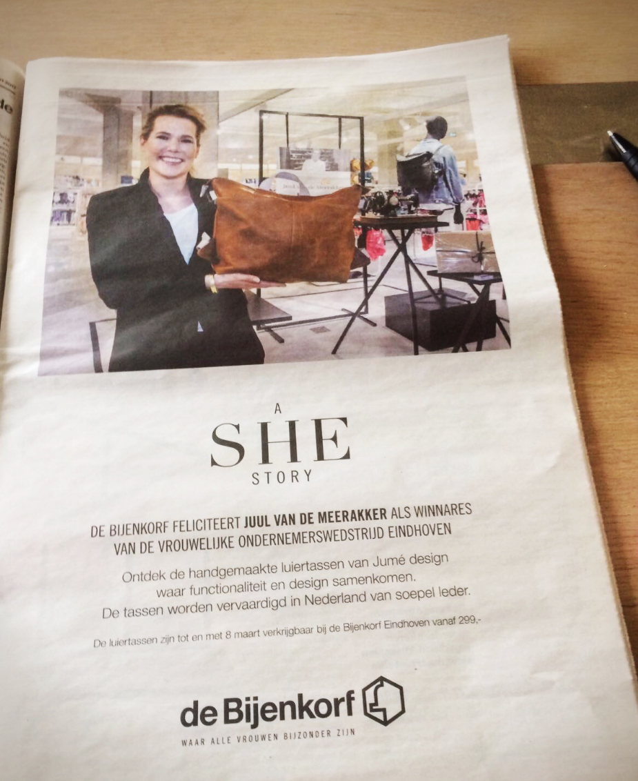 De Bijenkorf newspaper ad - A She Story - Atelier Jumé